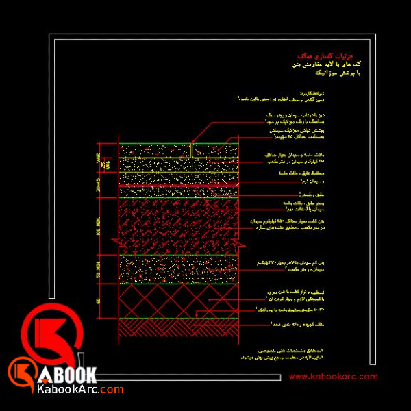 جزئیات کفسازی همکف با پوشش موزائیک