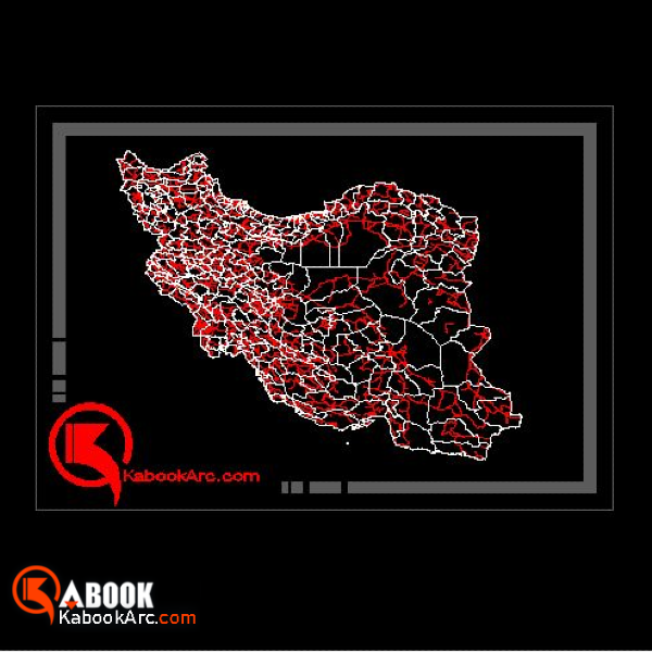 پلان اتوکدی نقشه ایران